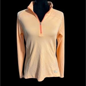 🧡🧡LIKE NEW- UNDER ARMOUR ORANGE POLYESTER GOLF LONG SLEEVE SHIRT SZ M🧡🧡